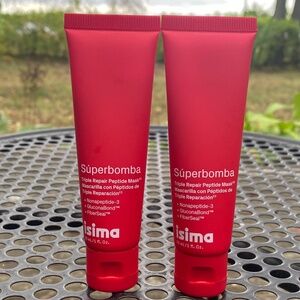 2 Isima Superbomba Triple Repair Peptide Mask Travel Sz NEW